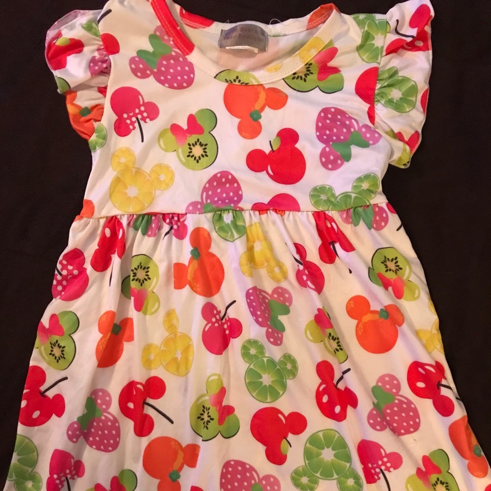 Mickey/Minnie Fruit Flutter Pearl Dress